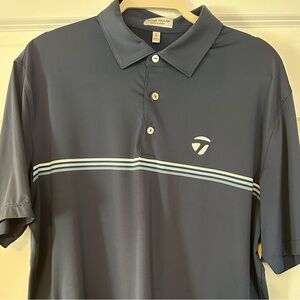 Peter Millar x TaylorMade Navy Polo Shirt with White Accents